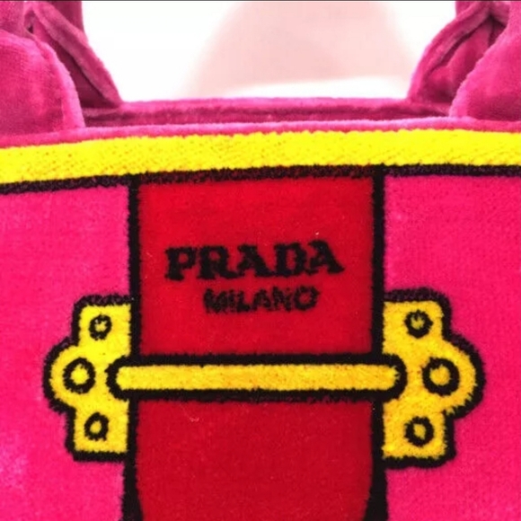 PRADA Mini Canapa Velvet Belt Motif Hand Bag - Picture 6 of 11